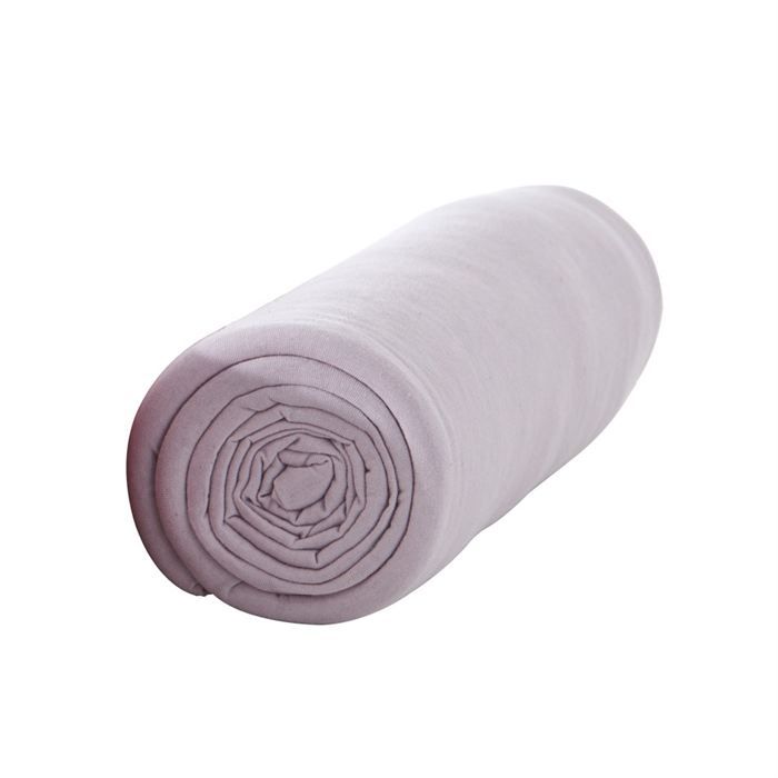 TODAY Drap housse 100% coton - 160 x 200 cm - Poudre de lila TODAY