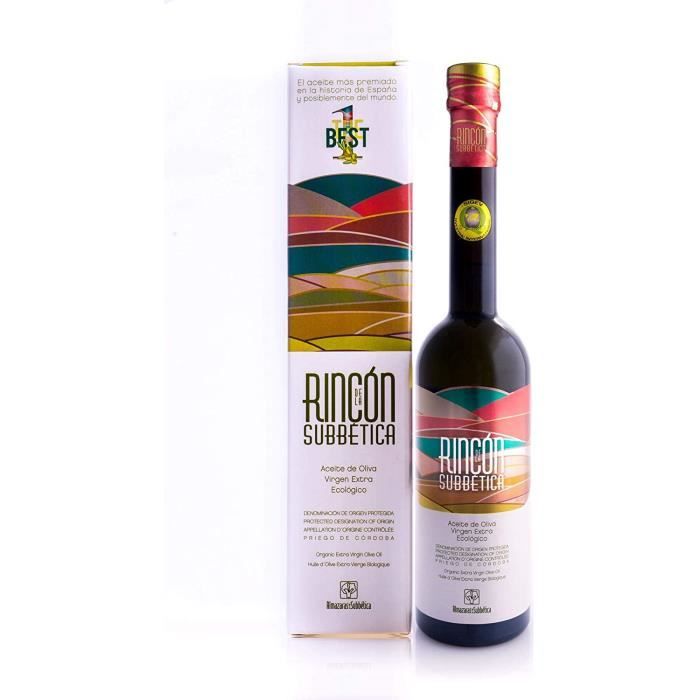 Huile D Olive - Récolte 2021! Rincón La Subbética Écologique. Extra Vierge Biologique (Variété Hojiblanca).