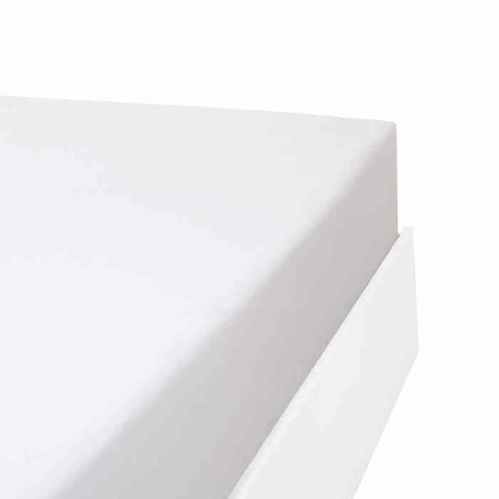 LINANDELLE - Drap housse coton 57 fils en molleton flanelle TOUDOUX - Blanc - 120x200 cm