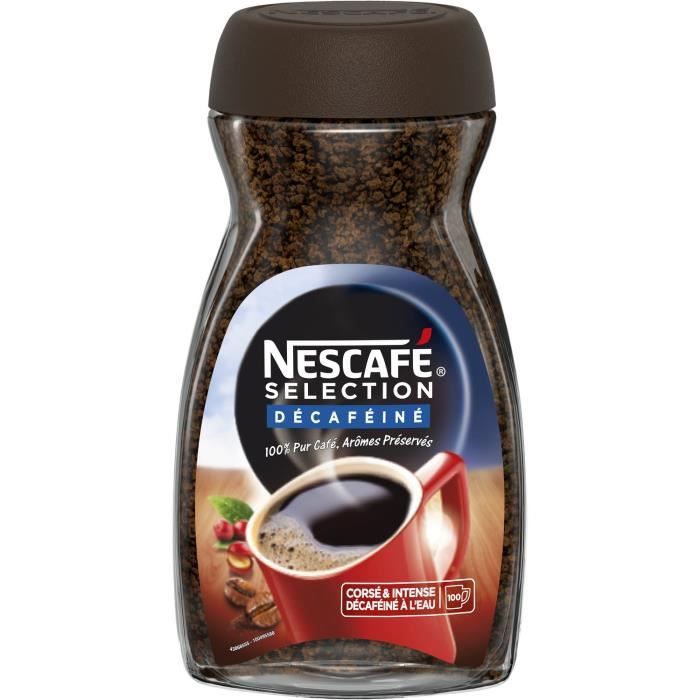 LOT DE 2 - NESCAFE Café soluble décaféiné - Pot de 200 g