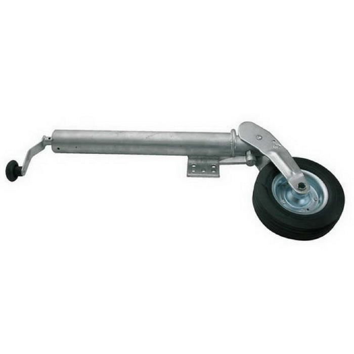 Roue jockey tube diam 60mm + jante 200x60mm acier