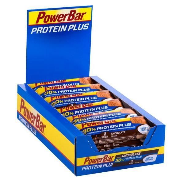 POWERBAR Lot de 15 barres Protein Plus 30% - Chocolat - 55 g