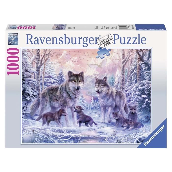Ravensburger - 19146 - Puzzle Classique - Loups Arctiques - 1000 Pièces