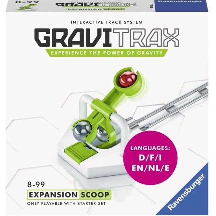 GraviTrax Bloc d'action Scoop - Jeu de construction STEM - Circuit de billes créatif - Ravensburger- dès 8 ans