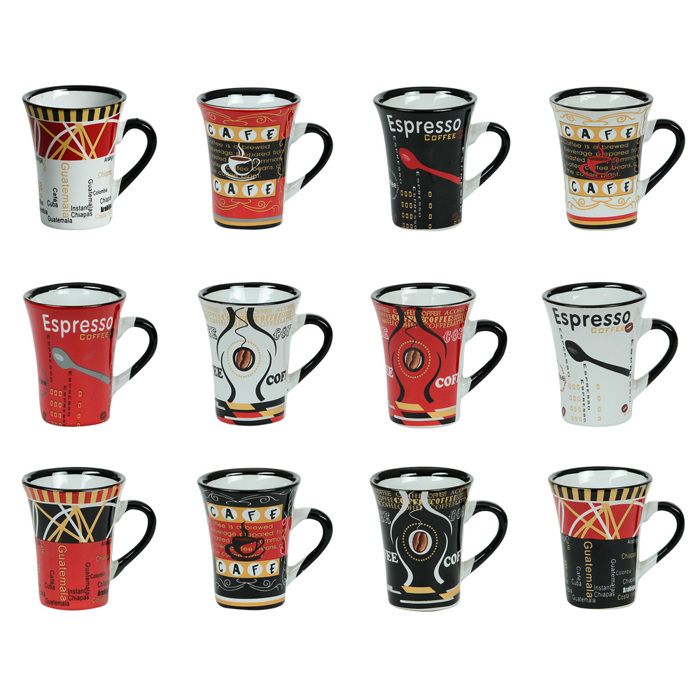 TABLE PASSION - TASSE CAFE 8CL COLOR ASS. (Lot de 6)