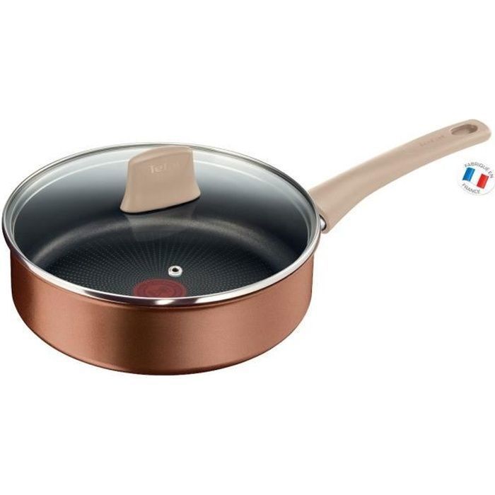TEFAL G2541902 Poêle wok 24 cm ECO-RESPECT - antiadhésive - Tous feux dont inductionMarron