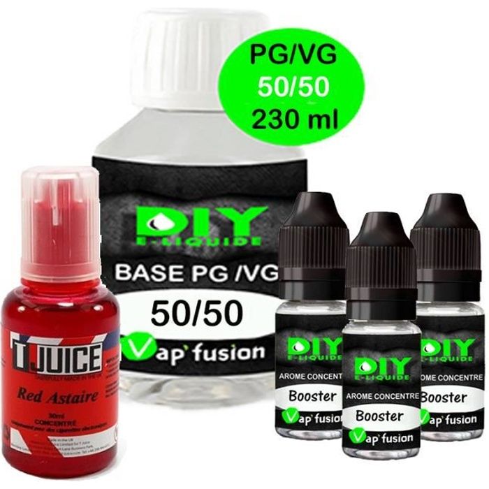 Pack base DIY facile e liquide Red Astaire 230 ml T-JUICE (3mg)
