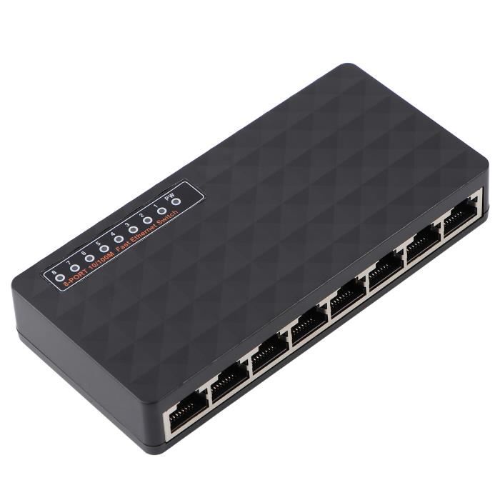 1pc 5 ports haute vitesse utilitaire portatif durable 100Mpbs commutateur Ethernet RJ45 LAN SWITCH - HUB ETHERNET - INJECTEUR