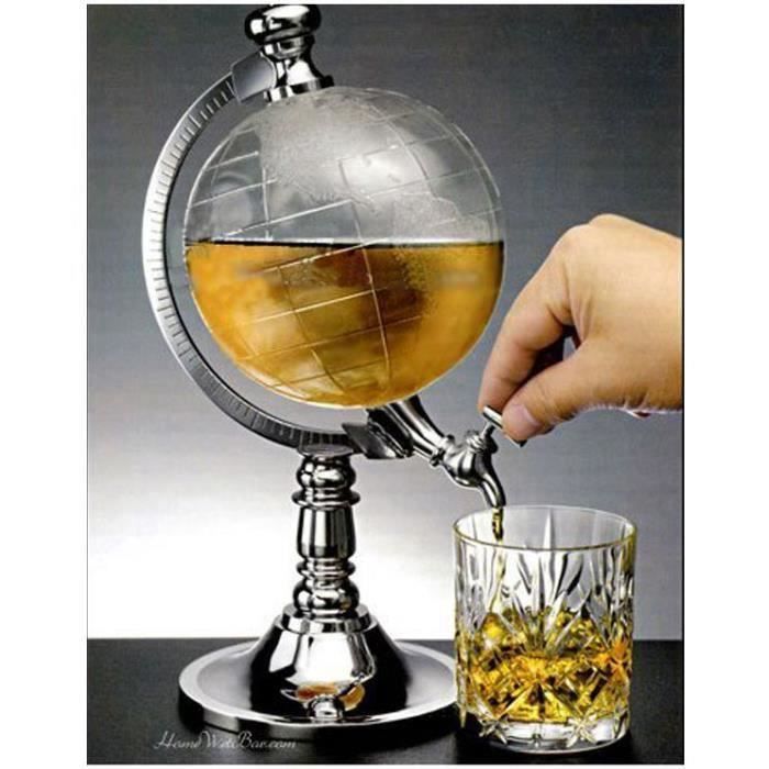 CW17727-Fontaine à eau, Créatives Mini distributeur d'eau Globe terrestre avec distributeur de boissons en plastique Métal Bière