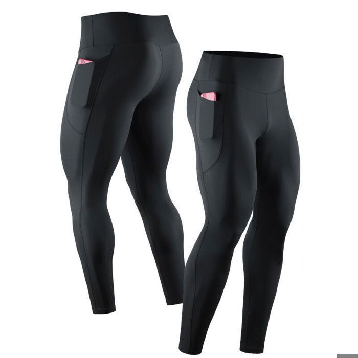 HYCOPROT Pantalon de compression 3/4 pour homme avec poches - Collant