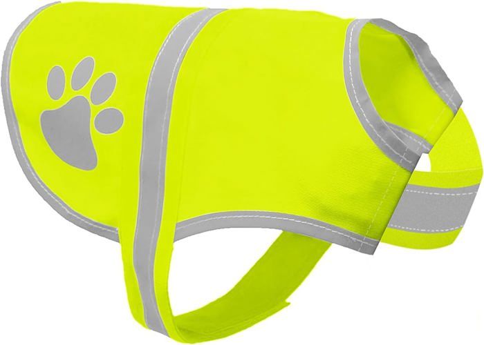 Gilet de Sécurité Réfléchissant pour Chien, Haute visibilité, Veste réfléchissant Vest de sécurité Veste d'animal de Compagnie(M)