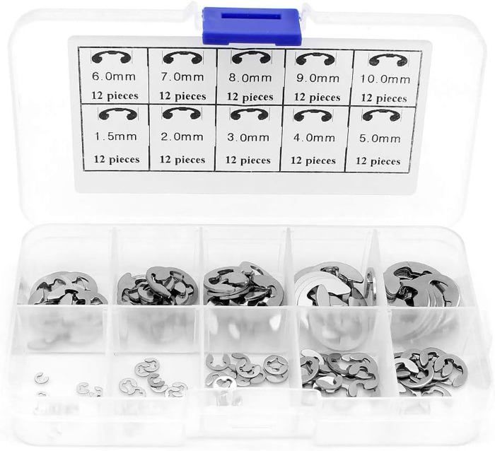 Boîte Assortiment 90 Clips Rondelles Montre - Pièces Réparation Horloger Circlip