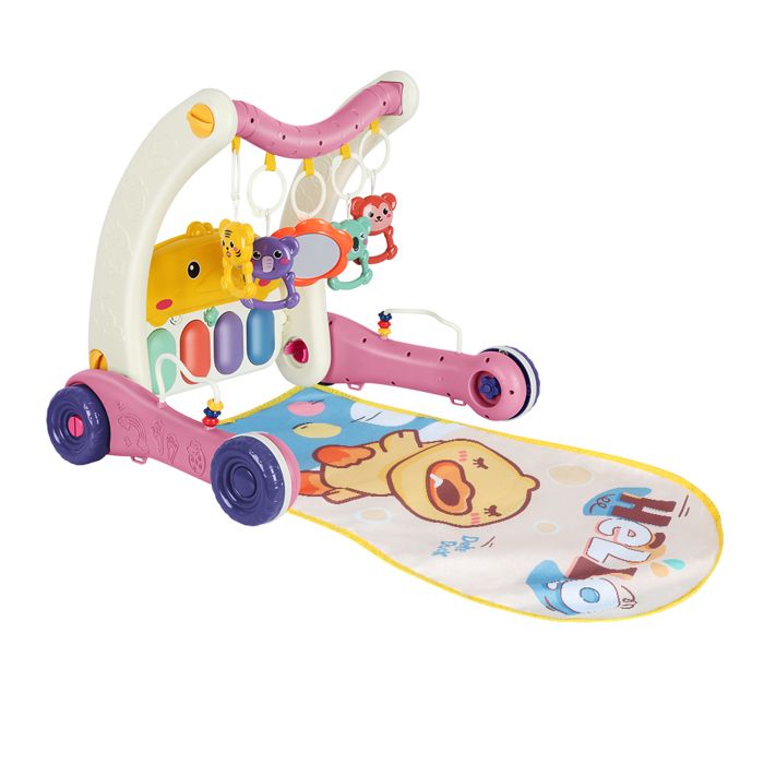 KEDIA Trotteur Fitness 2 en 1 pour Bébé Flexible à Déplacer équipé dun Tapis Dactivité Lavable et facile à Nettoyer