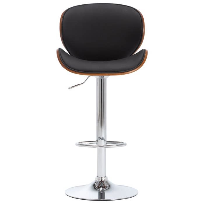 SALE 2026Chaise Haute de Bar pour Cuisine Salon Café Noir - Tabouret de bar Noir Similicuir 50x51x(95-116)cm 11.84 Kg 182785