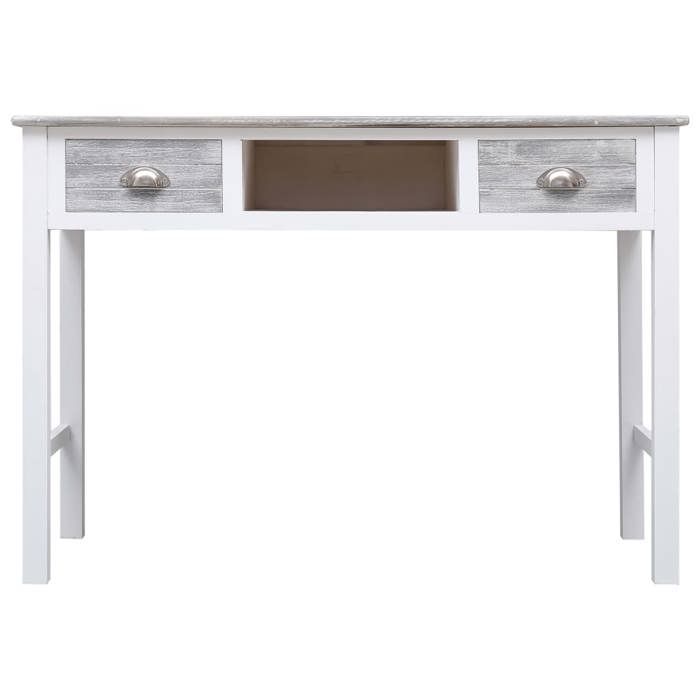 Bureau secrétaire contemporain résistance stabilité （1 pcs） Meuble de Bureau Gris 110x45x76 cm Bois @235313