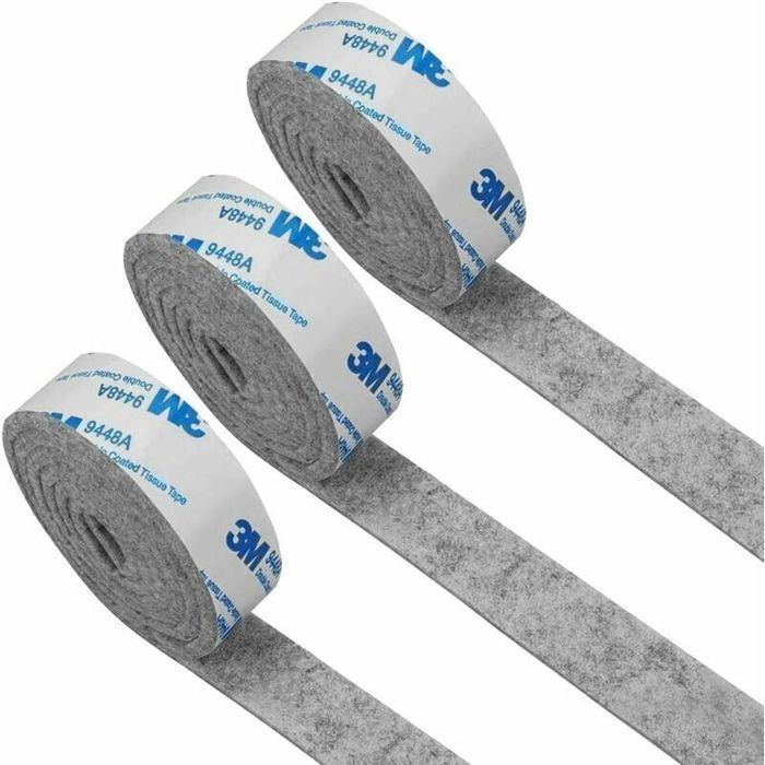 Feutrine autocollante meuble - MICH - 5 rouleaux - 100x2 cm - Découpe libre - Antidérapant - Protection meubles