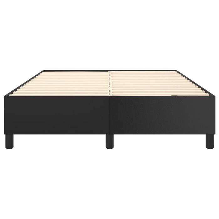 Remise 2026®Cadre de lit à ressorts - noir - Structure de lit double - 140x200cm similicuir 989 6439396