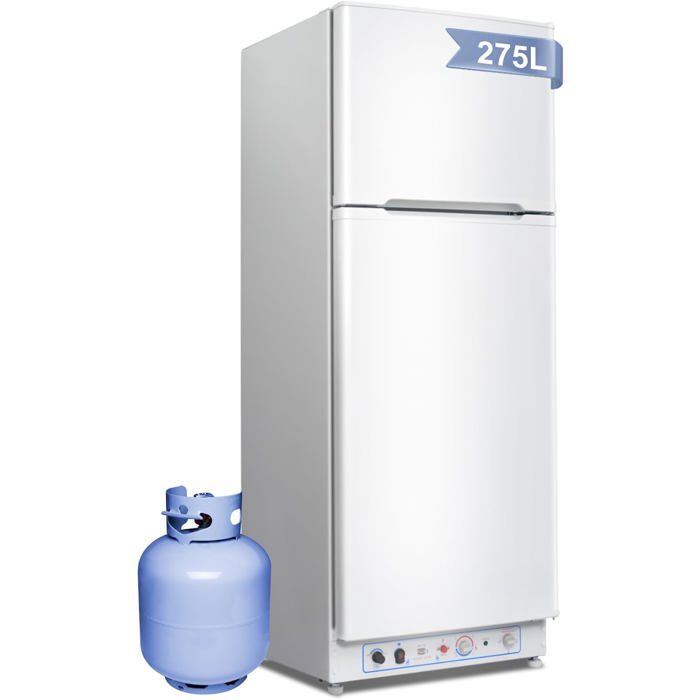 Réfrigérateur à gaz 380L-220 V / Gaz -SMETA-Porte réversible Blanc Avec compartiment congélateur Grande capacité