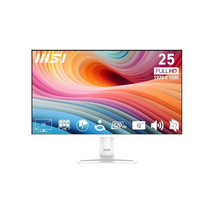 MSI Moniteur Pro Mp251w E2 24,5" Ips Blanc Full Hd 120 Hz - vue 5