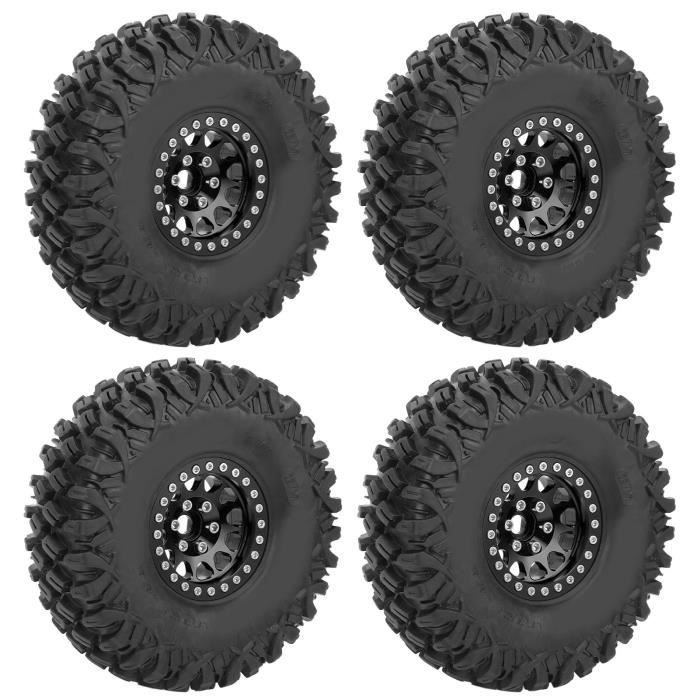 Lot De 4 Roues En Alliage Pour Voiture RC 1/64 – Jantes Blanc Style C, Montage Facile, Légères, Amélioration Performances