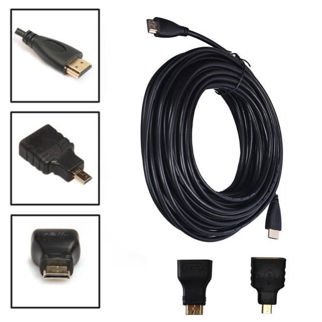 Ouniondo 10m 3in1 Hdmi Vers Hdmi Mini Micro Adaptateur Hdmi Cable Hd Kit Pour Tablet Pc Tv 443 Cable Tv Video Son Avis Et Prix Pas Cher Cdiscount