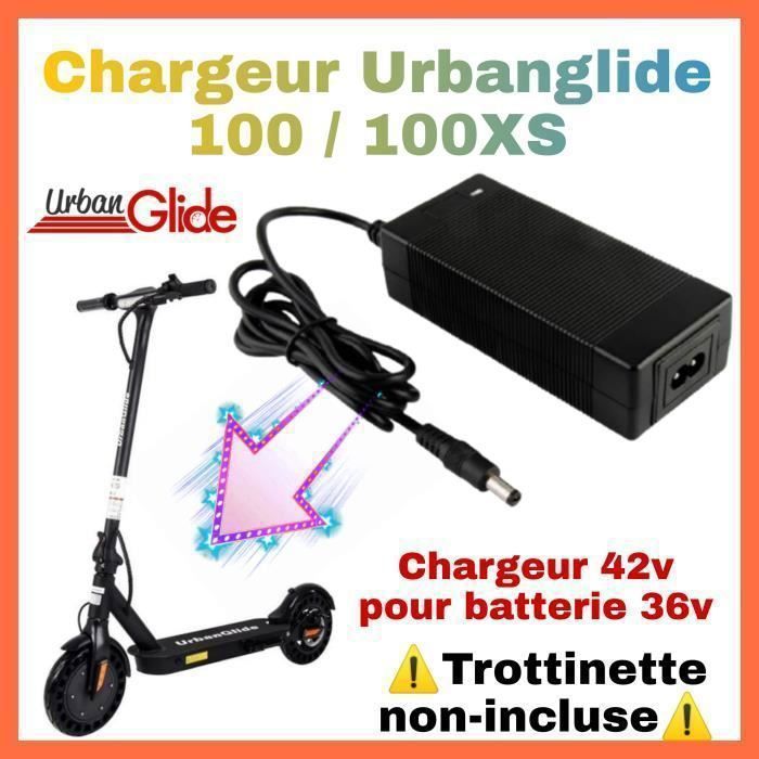 Chargeur 42v Urbanglide 100 / 100XS pour trottinette électrique Urbanglide  36v [chargeur 42v pour batterie 36v] - Cdiscount Auto