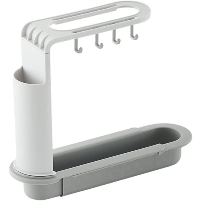 Porte-Couverts Éléphant Blanc - Égouttoir Évier Avec Vidange - Range Éponge Et Ustensiles - 16x10x11.5cm - Cadeau Fête Des Mères