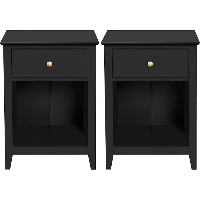Vasagle – Table de chevet industrielle 42 x 35 x 52 cm – Panneau d'aggloméré et métal – Compartiment ouvert – Capacité de charge 20 kg
