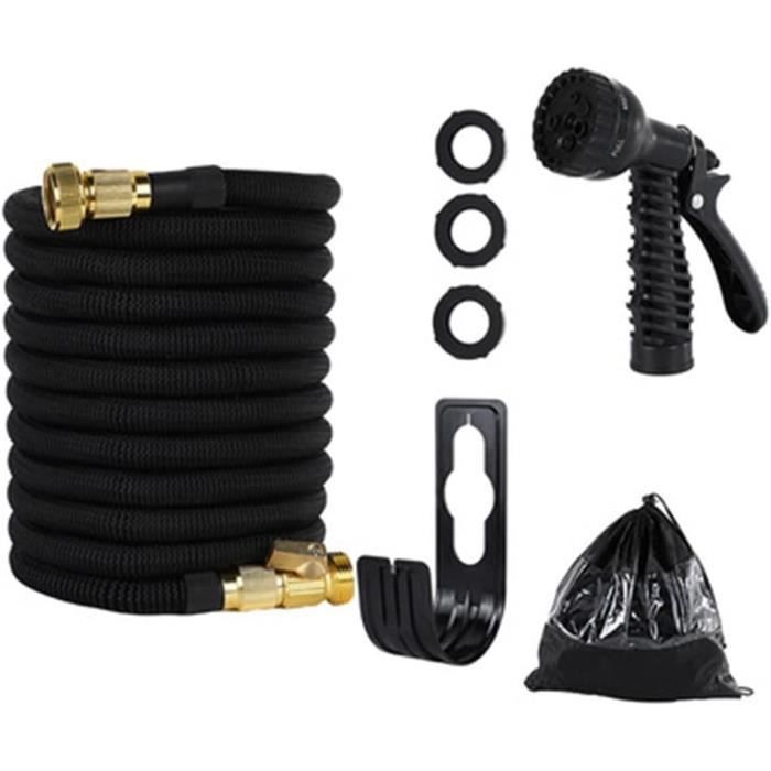 Tuyau D'Arrosage Extensible 3 Fois, Étanche Haute Pression, Avec Buse