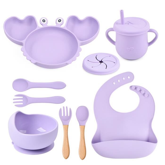 MOOMBABI Coffret Repas Bebe, Assiette Ventouse Pour Bébé