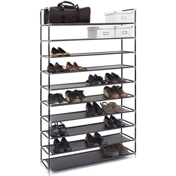 Etagere A Chaussures Xxl Pour 50 Paires Meuble Range Souliers 10