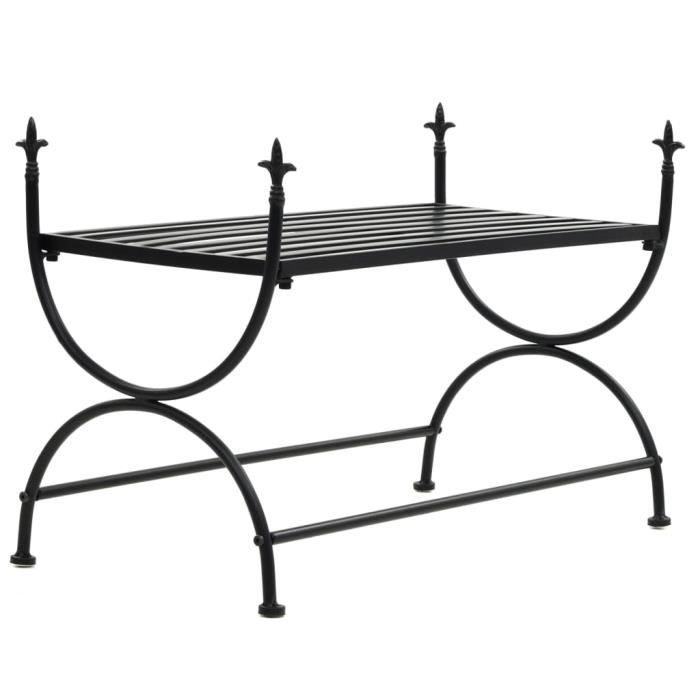 Banc Style Vintage Metal X 42 X 55 Cm Noir Gar Cdiscount Maison