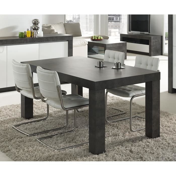 Table à manger gris effet béton ciré moderne MURILO Table ...