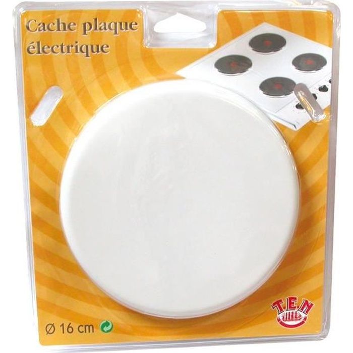 Cache plaque électrique D 20 cm blanc Cdiscount Maison