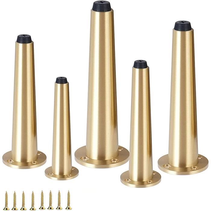 4 Pieds De Meubles Métal épais – 15 Cm – Pour Canapé, Table, Lit – Moderne