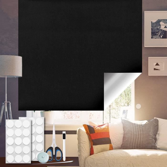 Store Occultant Pour Fenêtre De Toit Ou Voiture - 96x120 Cm, Avec Ventouses, Sans Perçage - Protection Solaire Et Thermique, Noir Complet