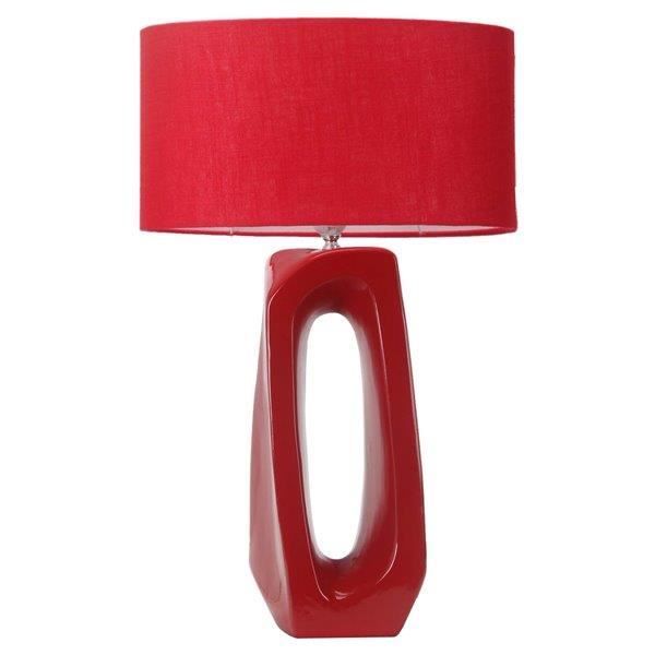 DEL Lampe de chevet rouge salon chambre Retro Lampe Lis Debout Projecteur Textile