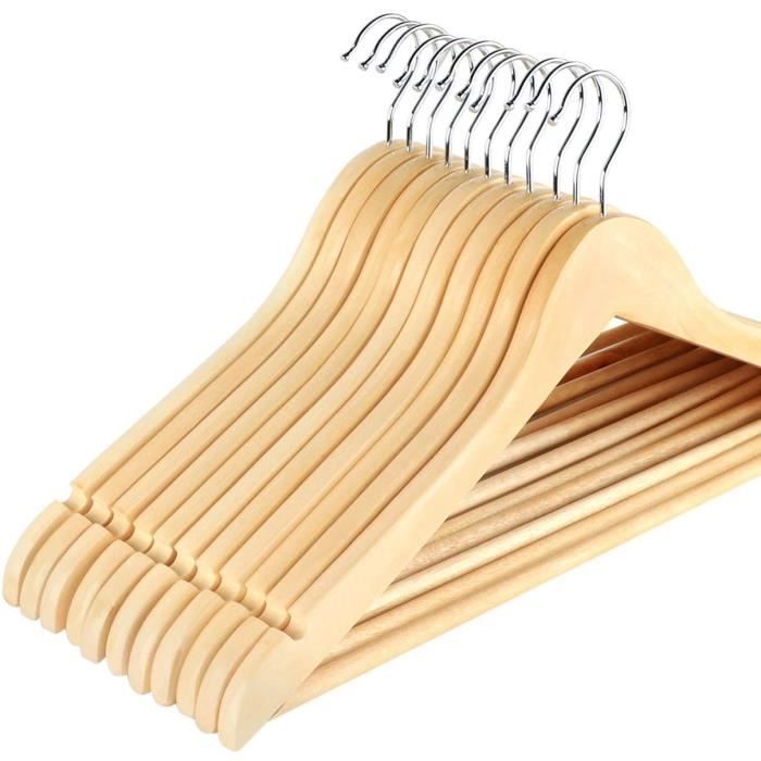 Cintre En Bois Pour Ceintures HANGERWORLD - 12 Crochets, Naturel