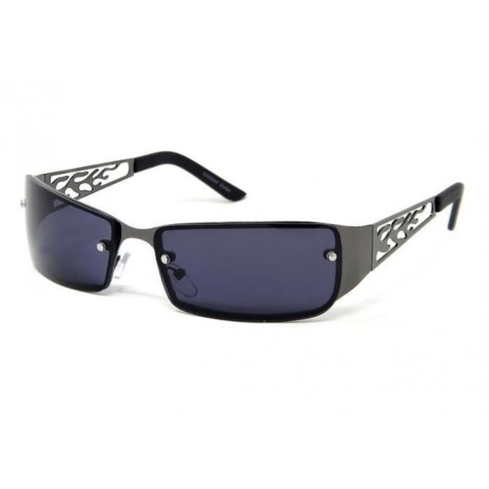 Lunette de soleil Flame Gris fonce Metal et plastique Indice de protection 400 UV
