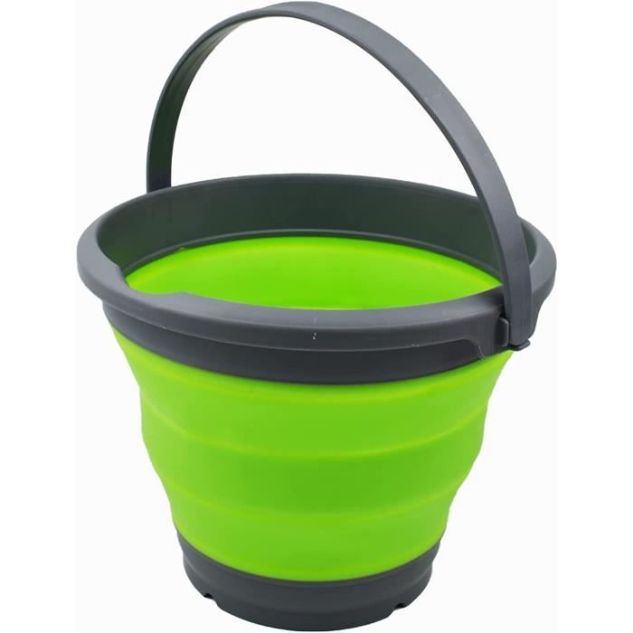 Seau en Plastique Pliable de 10 L - Bac Rond Pliable - Seau à Eau Portable pour pêche - Pot d Seau en Plastique Pliable de 10 L - Bac Rond Pliable - Seau à Eau Portable pour pêche - Pot d