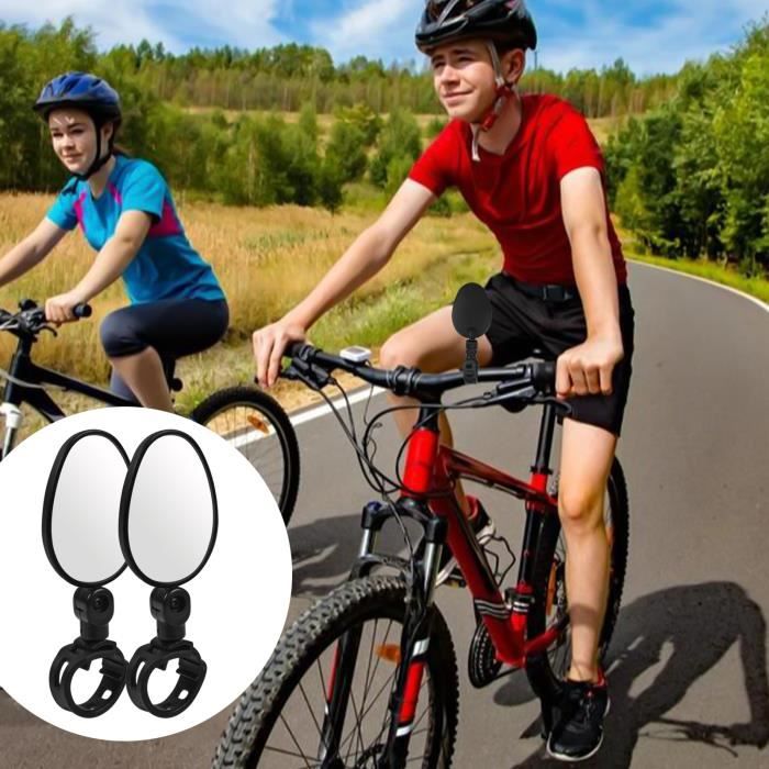 1 Paire Rétroviseurs Vélo Réglables à 360 ° et Rotatifs Rétroviseurs Vélo Ovale Vélo Miroirs