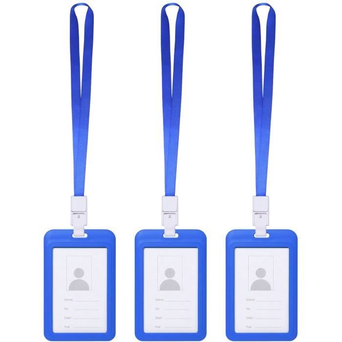 Tbest Porte-badge Rétractable Avec Lanière Porte-Badge D'identification Avec Lanière Détachable