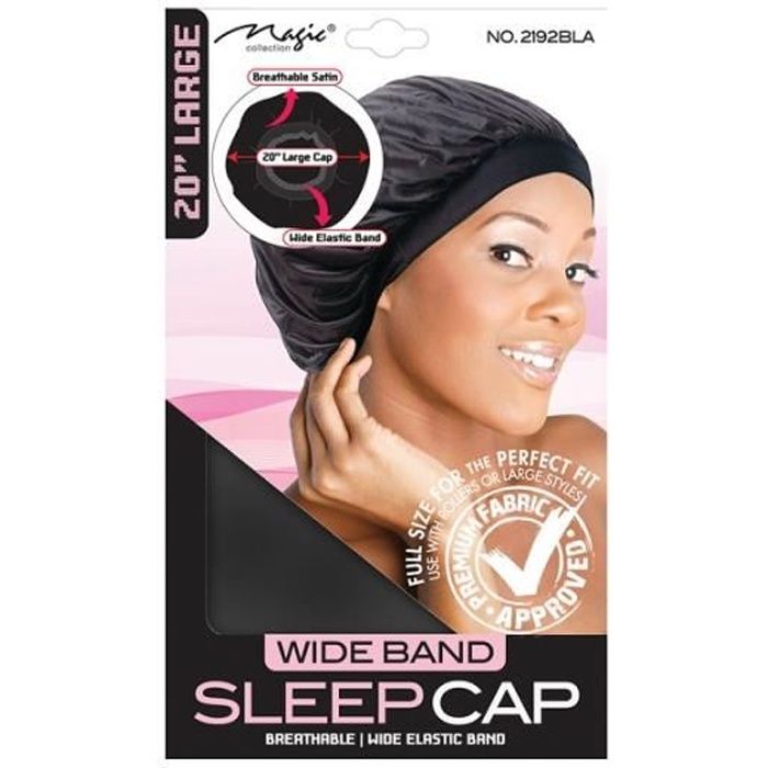 Bonnet De Nuit Wide Band Sleep Cap Magic 2192BLA