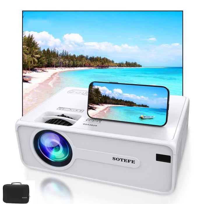 SOTEFE®WiFi VidéoprojecteurMini Projecteur Portable Full HD1080P