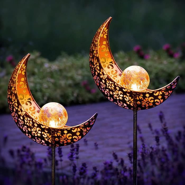 lampe solaire exterieur decorative  jeu de 2 torche solaire exterieur jardin  deco jardin exterieur original  lumiere solaire exte