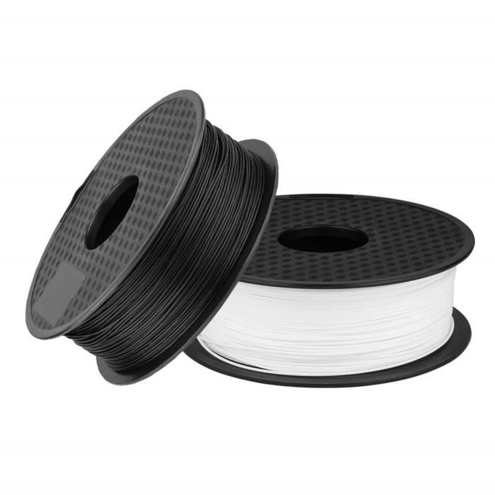 3D Filament PLA 1.75 mm 1 kg Bobine pour imprimante 3D et Stylo 3D  (Noir+Blanc) - Cdiscount Informatique