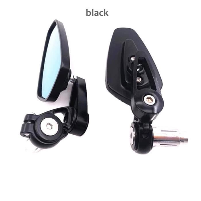 2 Supports Rétroviseur Moto 22mm - Adaptateur Universel Aluminium Noir Pour Guidon 7/8"