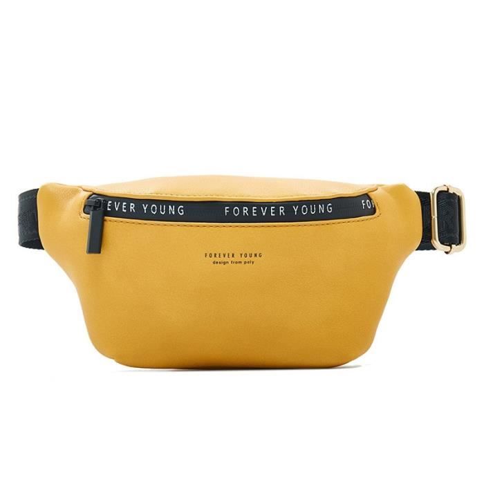 Sac Banane (ceinture) Rond Noir - Cuir PU - Style Coréen Mignon - Taille Ajustable - Neuf Sans étiquette
