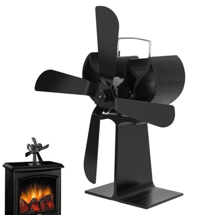 Ventilateur de puissance thermique 6 lames Écologique Efficace Brûleur à  bois/bûches Circulation d'air chauffé Ventilateur - Cdiscount Bricolage