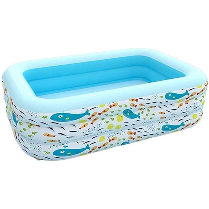Piscine Gonflable Rectangulaire Familiale – Plusieurs Tailles (1.3m à 3.05m), Matériau Résistant UV – Pour Jardin, été, Enfants Et Adultes
